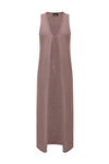 SWAYING/KNIT seamless cardigan long vest SW24SS1T67 dirty pink